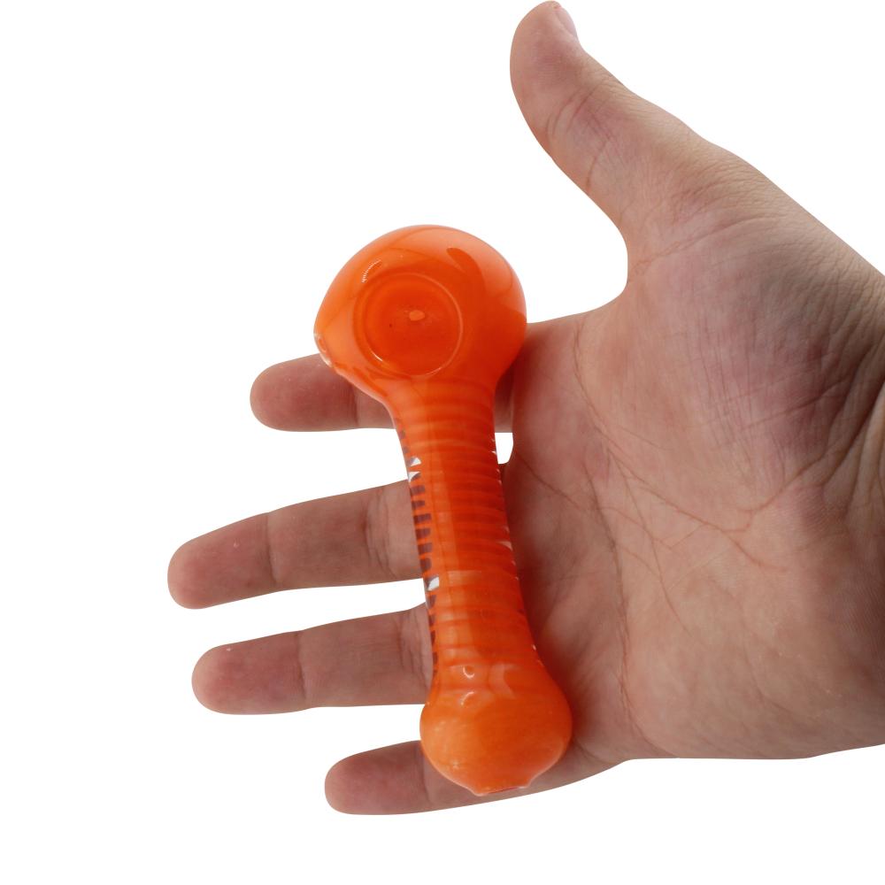 Noir Glass Hand Pipe-Orange