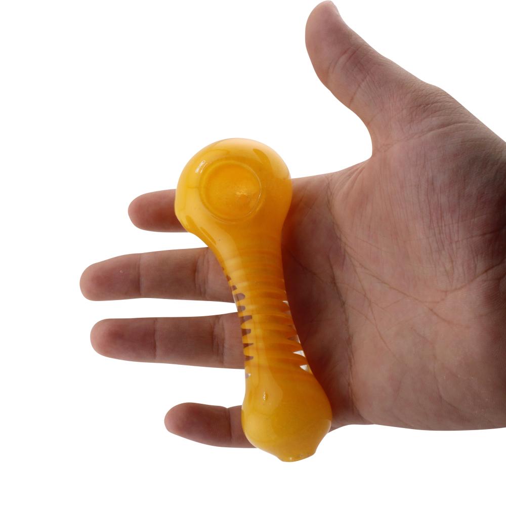 Noir Glass Hand Pipe-Yellow