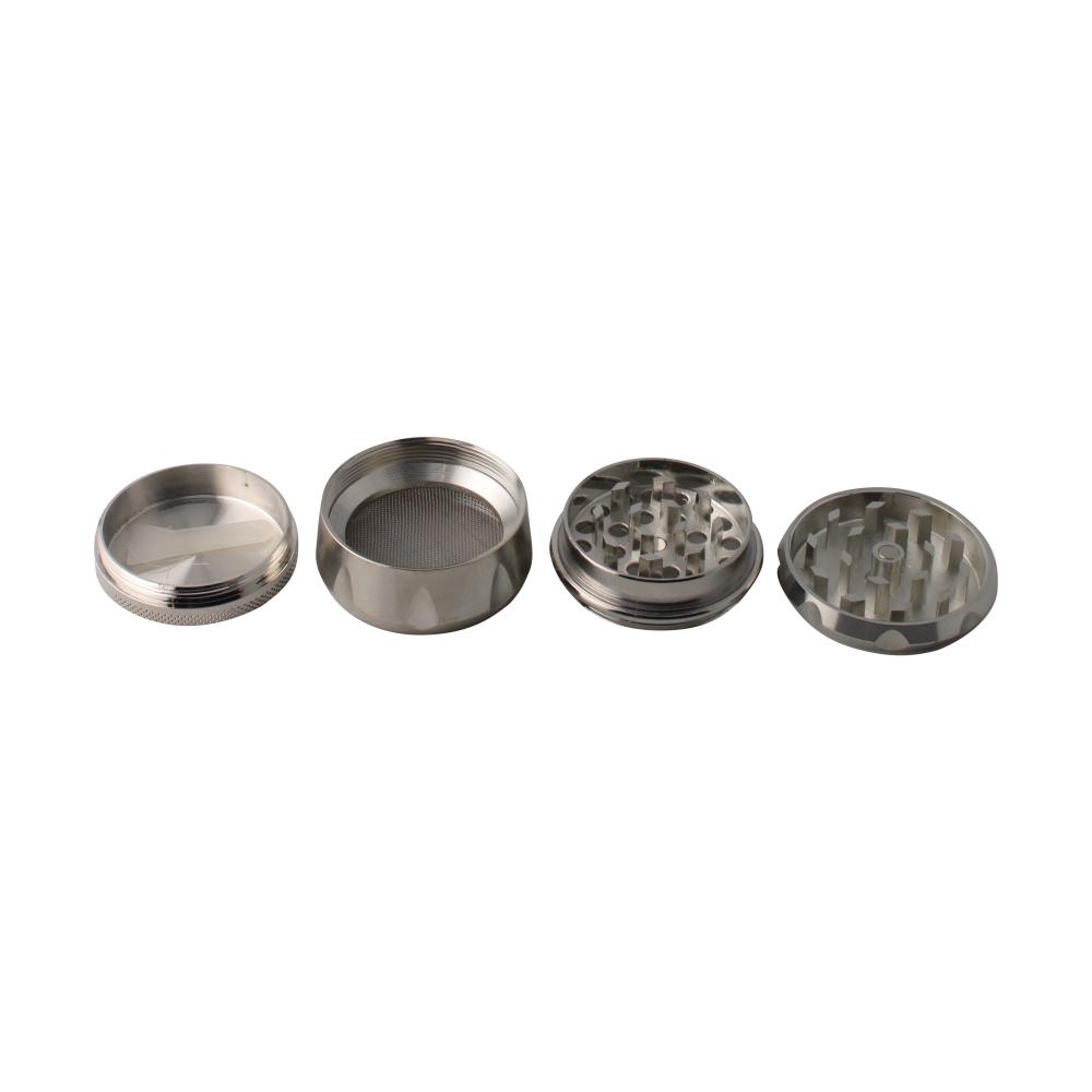 Noir Pro Metal Grinder-4 Piece-Silver