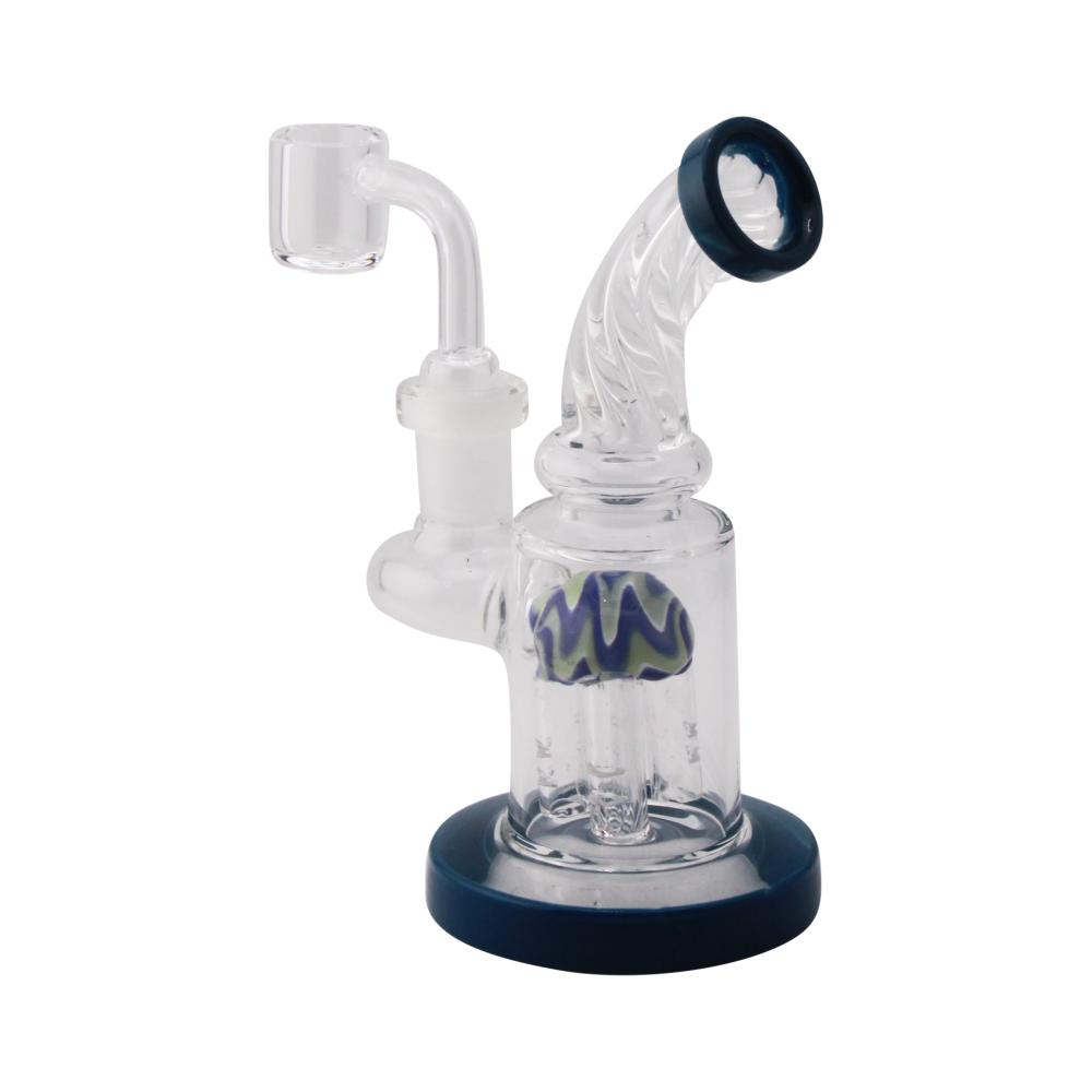 Nova Helix Glass Water Pipe-Blue