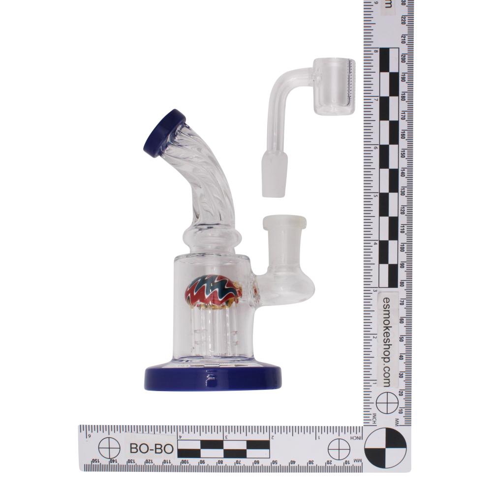 Nova Helix Glass Water Pipe-Dark Blue