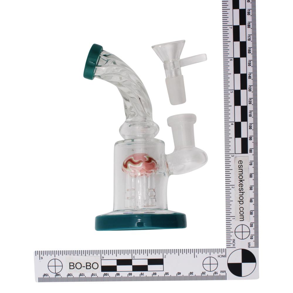 Nova Helix Glass Water Pipe-Royal Blue