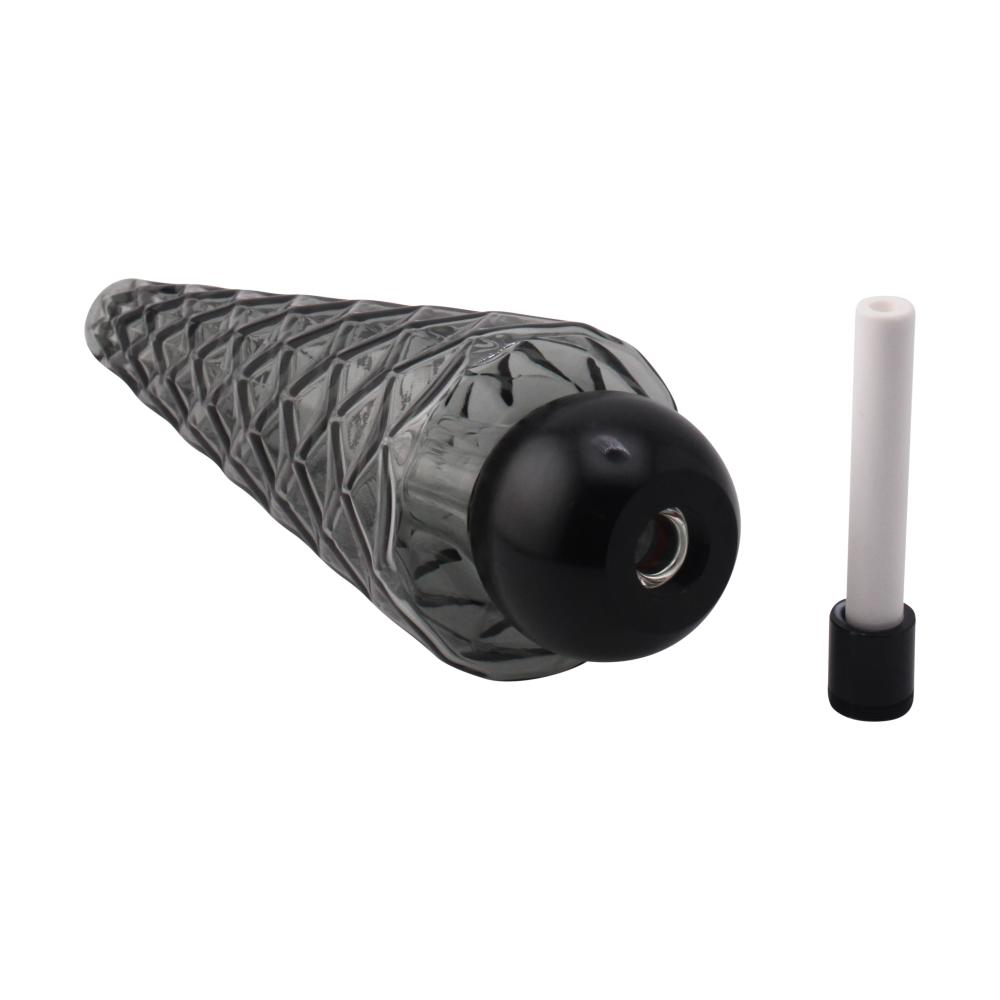 Obsidian Cone Glass Nectar Collector-Black