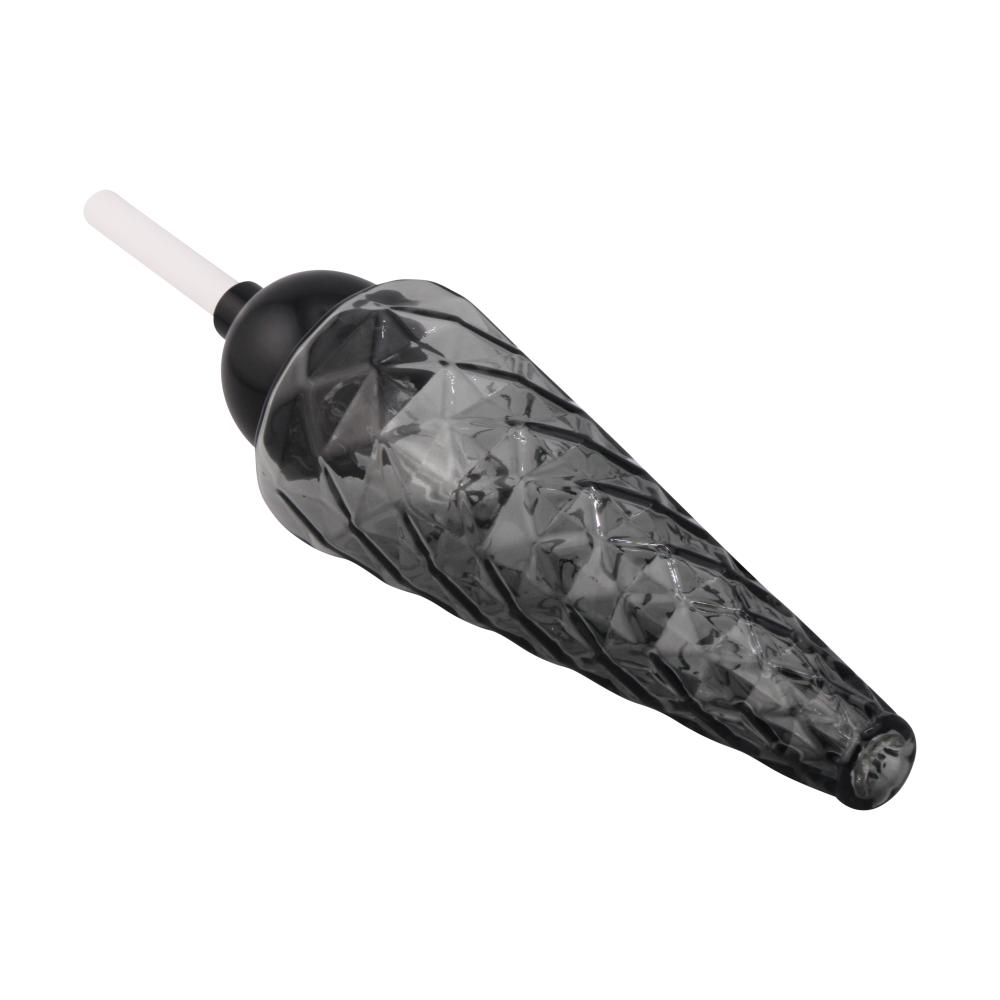 Obsidian Cone Glass Nectar Collector-Black