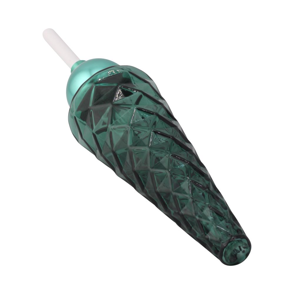 Obsidian Cone Glass Nectar Collector-Dark Green