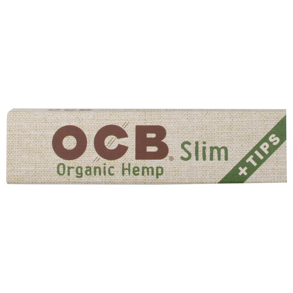 OCB Organic Hemp Slim King Size Rolling Paper + Tips