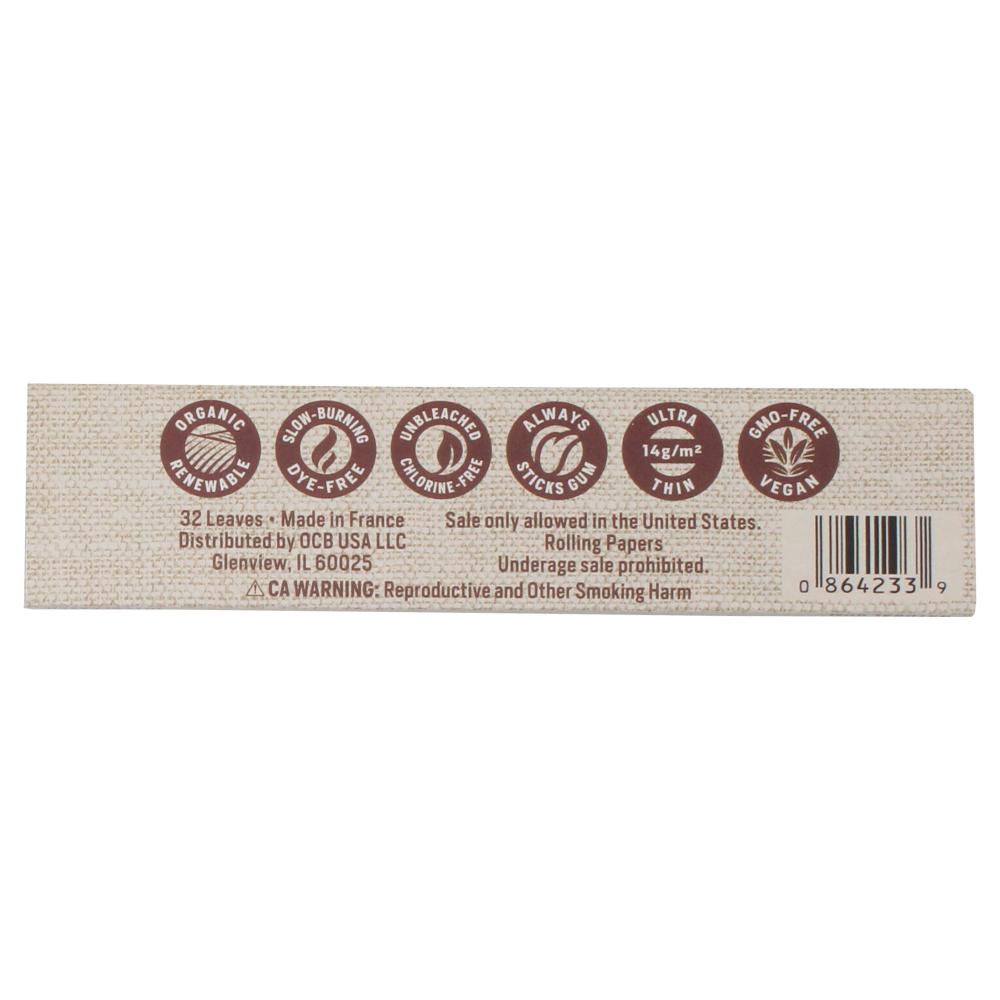 OCB Organic Hemp Slim King Size Rolling Paper