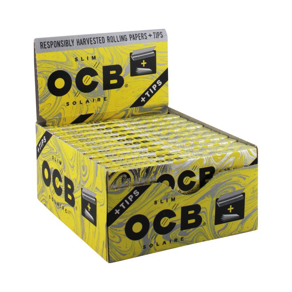 OCB Solainer Rolling Paper + Tips King Size Pack 24