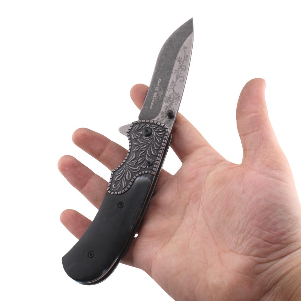 Old Ram N26 Folding Metal Pocket Knife-Black