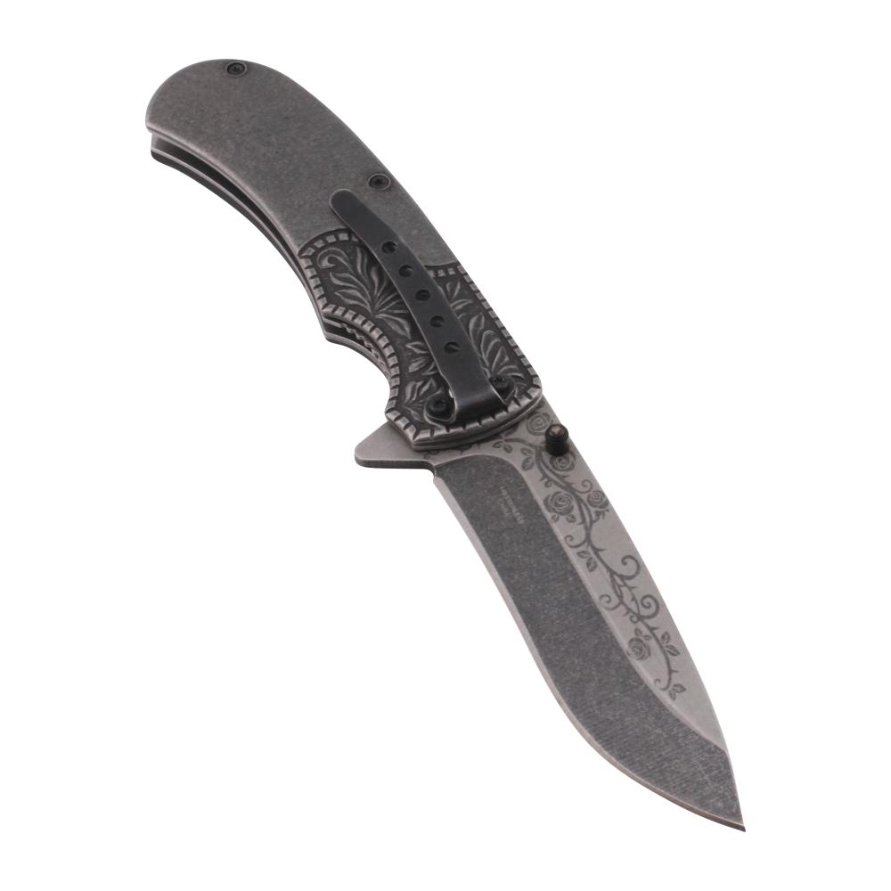 Old Ram N26 Folding Metal Pocket Knife-Black