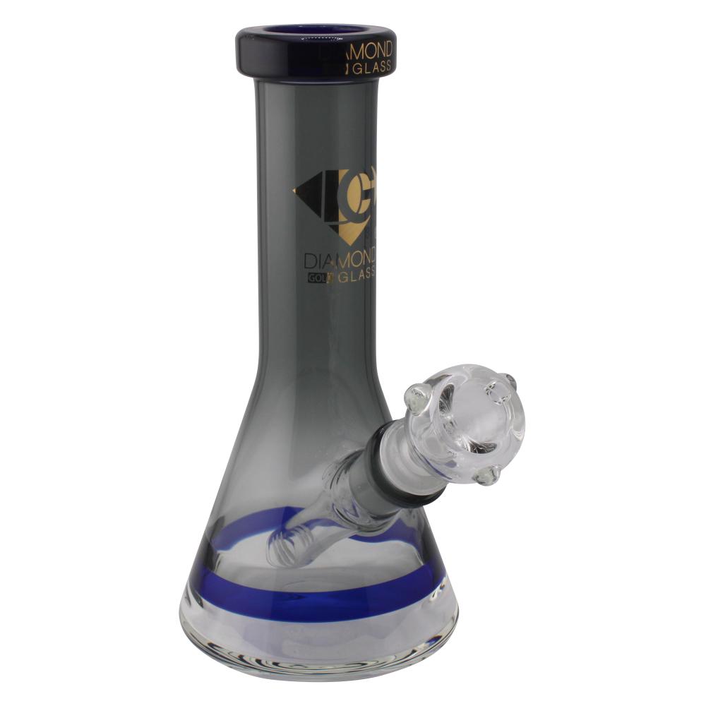 Onyx Diamond Gold Glass Water Pipe