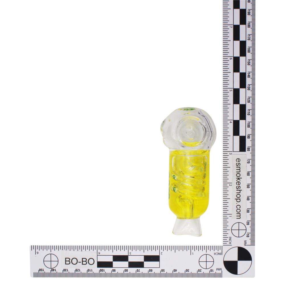 Ooze Freeze Glass Hand Pipe-Yellow