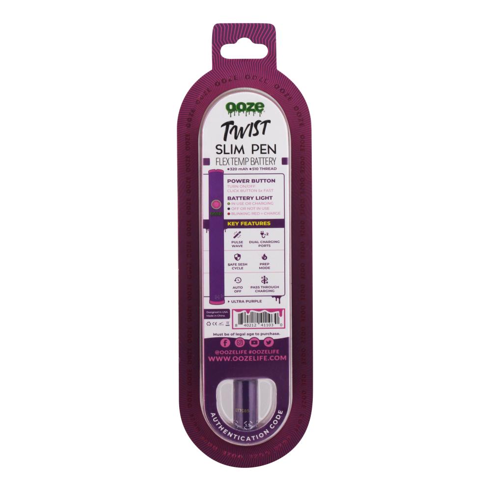 Ooze Twist Slim Battery 2.0 320mah 510 Thread-Purple