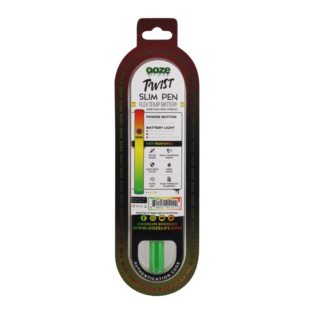 Ooze Twist Slim Battery 2.0 320mah 510 Thread-Rasta
