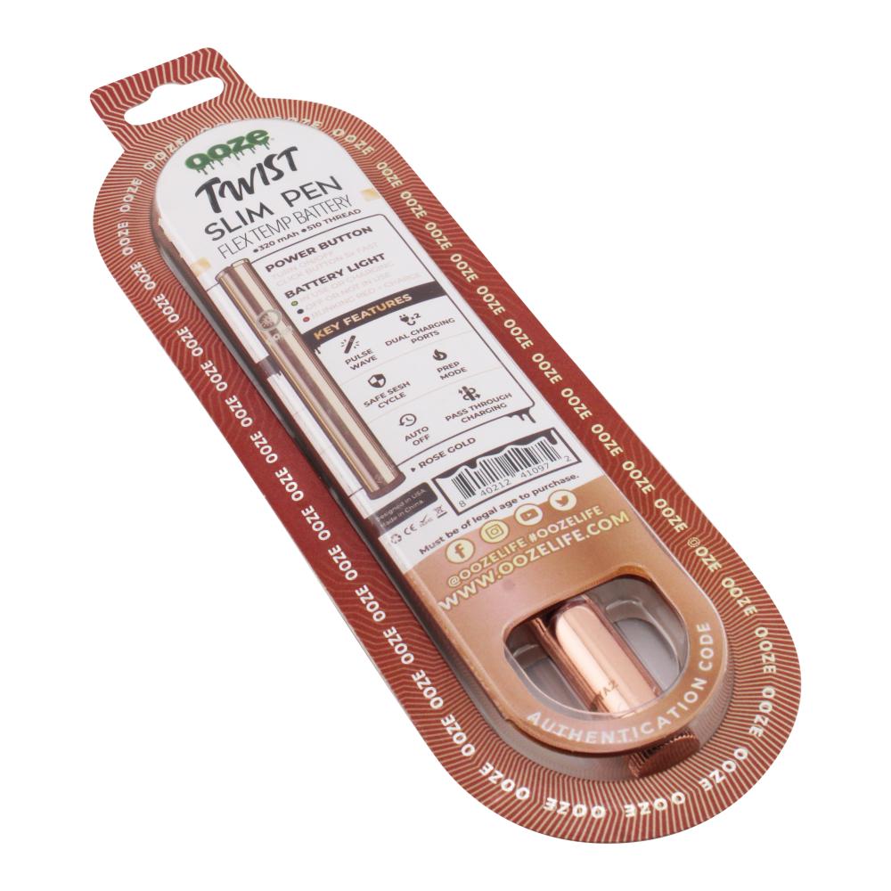 Ooze Twist Slim Battery 2.0 320mah 510 Thread-Rose Gold