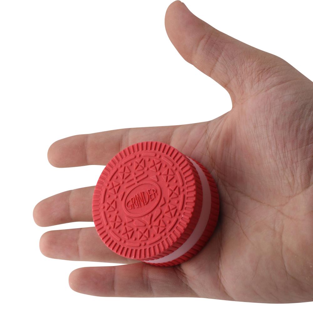 Oreo Small Plastic Grinder-2 Piece-Dark Pink