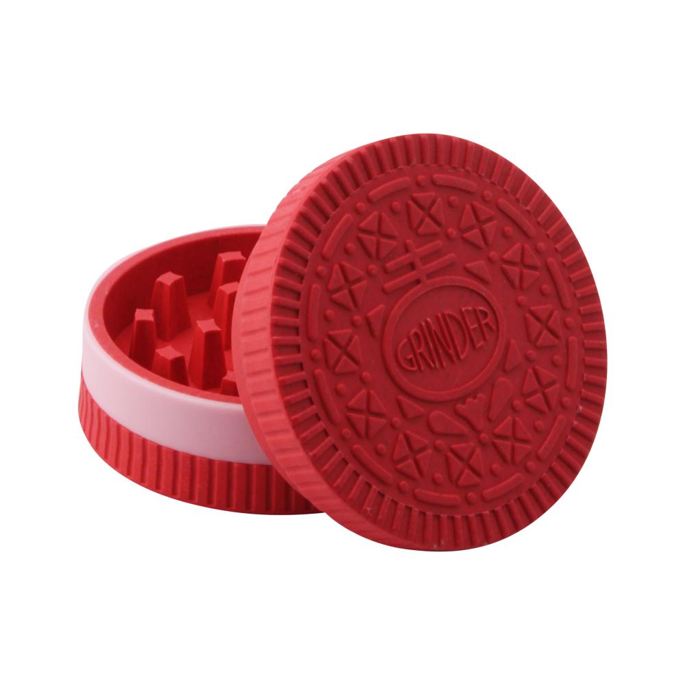 Oreo Small Plastic Grinder-2 Piece-Dark Pink
