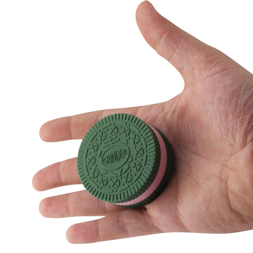 Oreo Small Plastic Grinder-2 Piece-Green