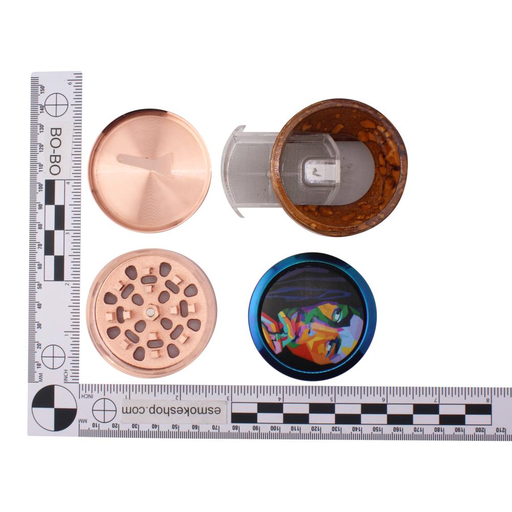 Palpitate Spinner Metal Grinder-4 Piece-Blue