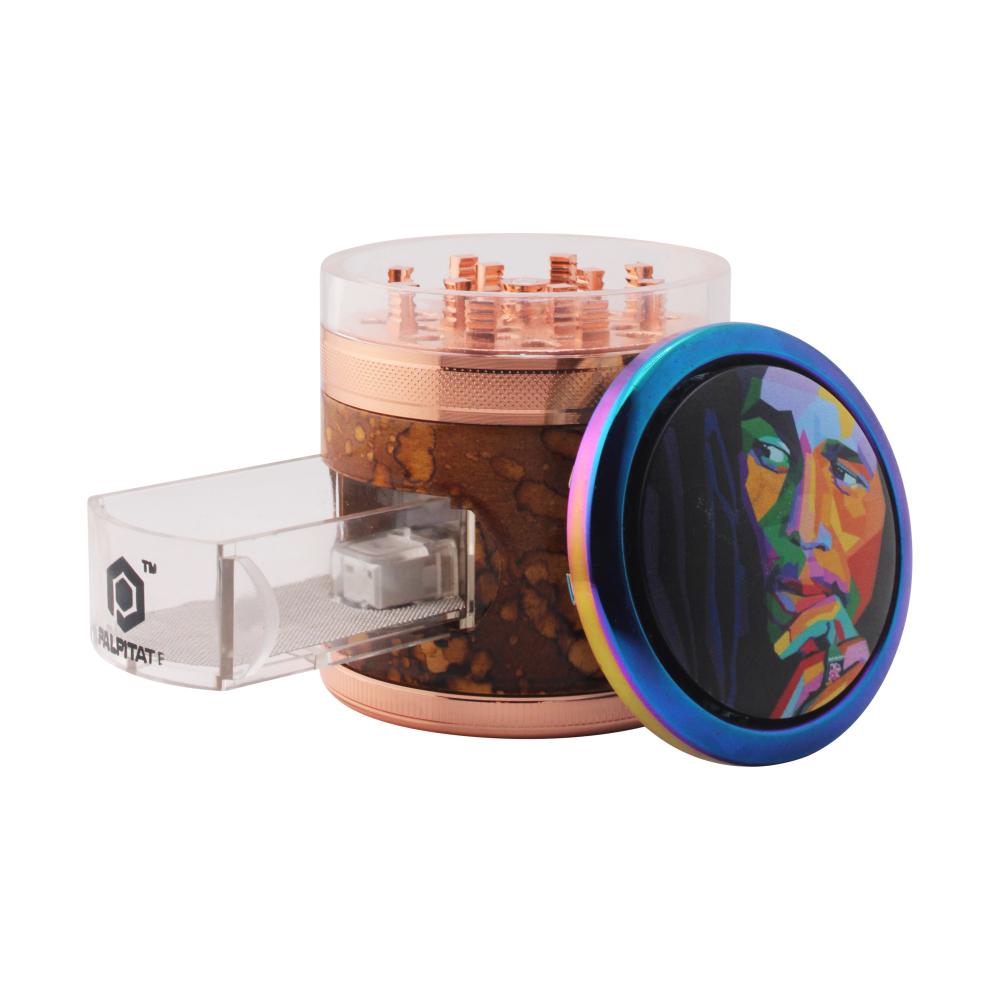 Palpitate Spinner Metal Grinder-4 Piece-Blue