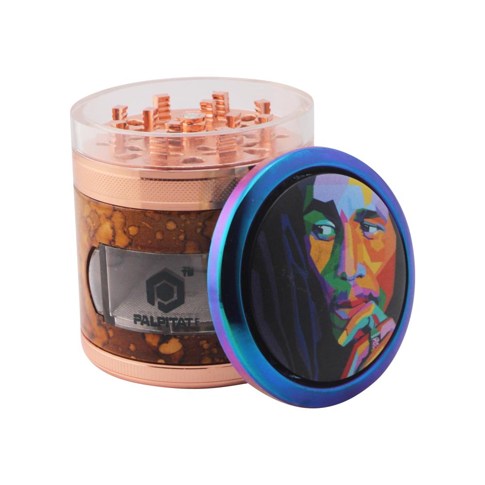 Palpitate Spinner Metal Grinder-4 Piece-Blue