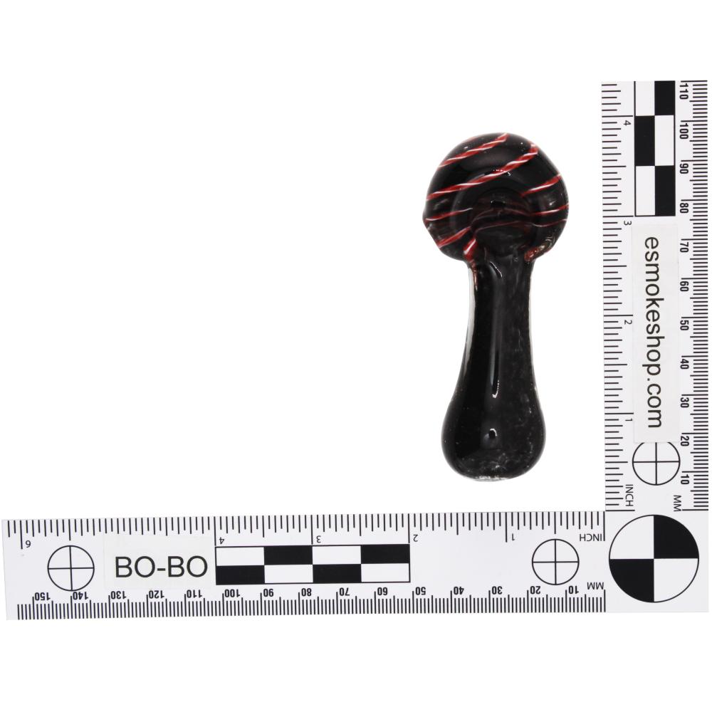 Pearl Glass Hand Pipe-Red