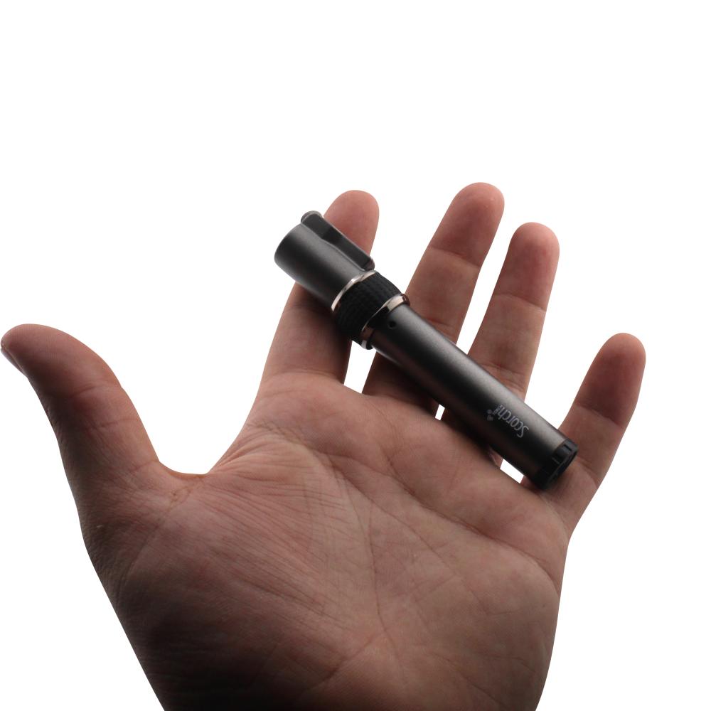 Pencil Style Scorch Single Flame Torch Lighter-Silver