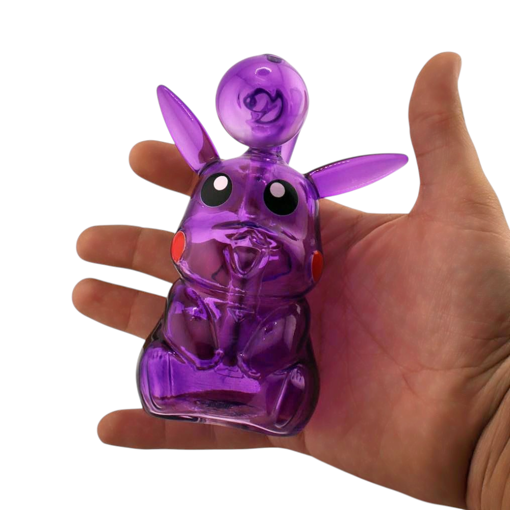 Pikaqu Thick Pyrex Glass Oil Burner Bubbler-Purple
