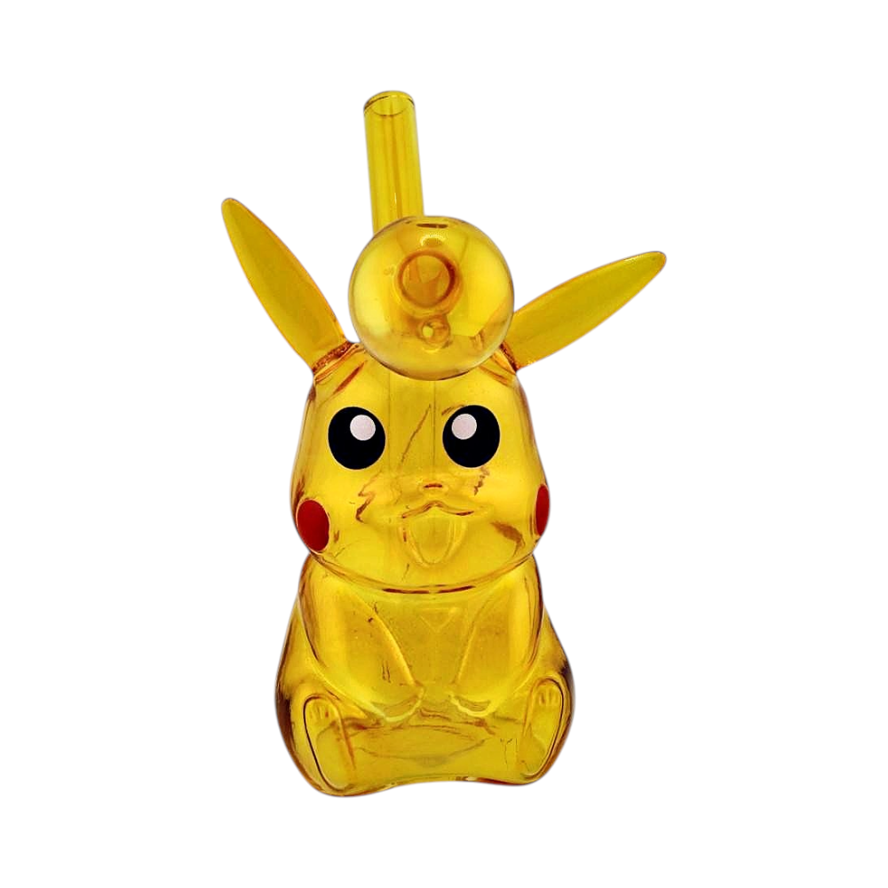 Pikaqu Thick Pyrex Glass Oil Burner Bubbler-Yellow