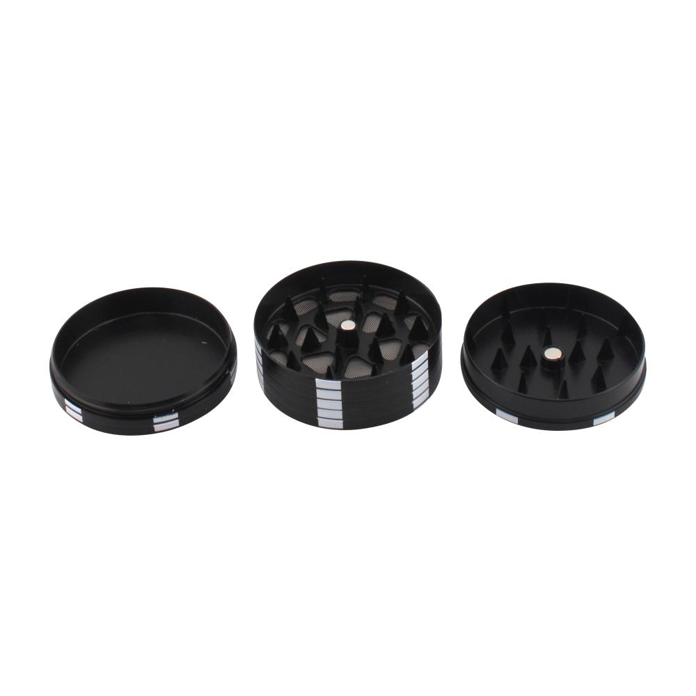 Poker Chip Design Metal Grinder-3 Piece-Black