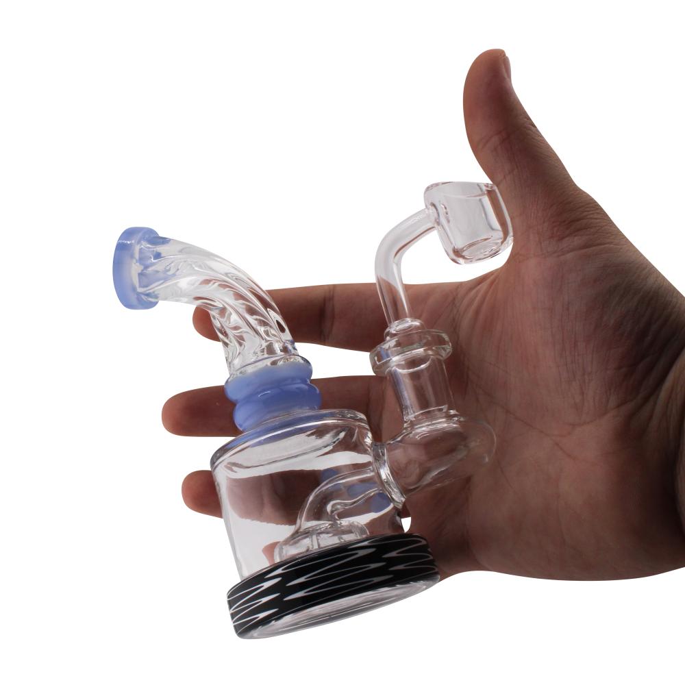 Polar Bend Glass Hand Pipe-Blue