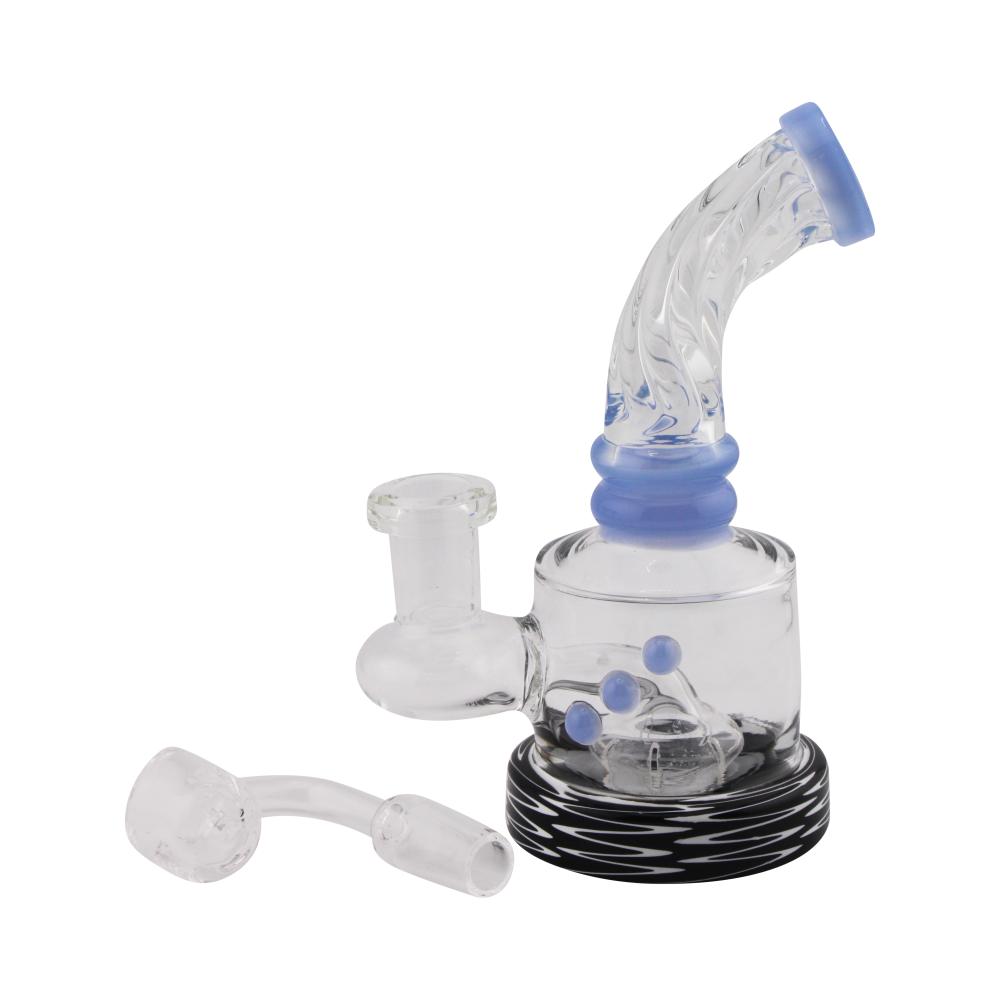 Polar Bend Glass Hand Pipe-Blue