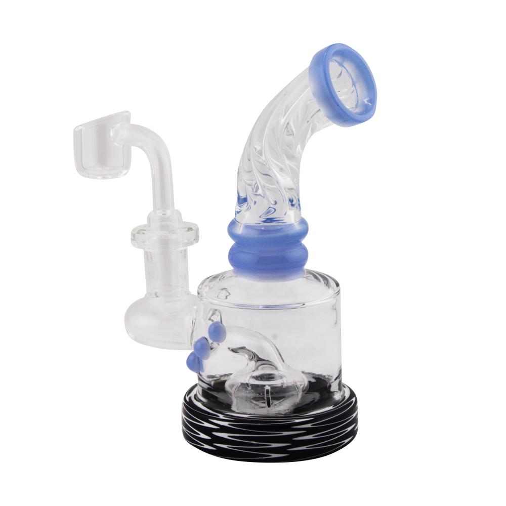 Polar Bend Glass Hand Pipe-Blue