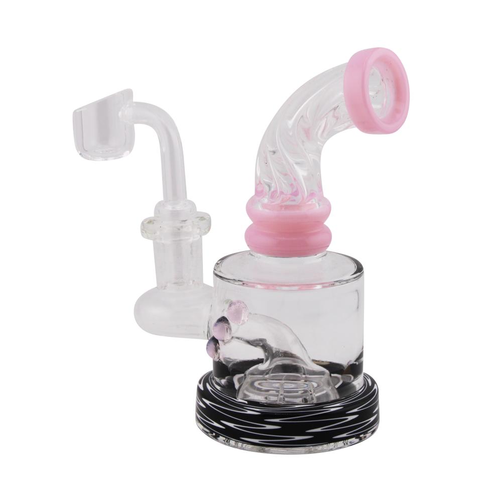 Polar Bend Glass Hand Pipe-Pink