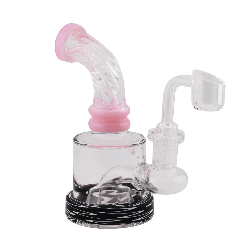 Polar Bend Glass Hand Pipe-Pink