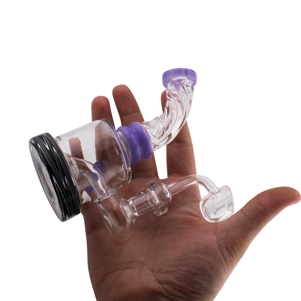Polar Bend Glass Hand Pipe-Purple