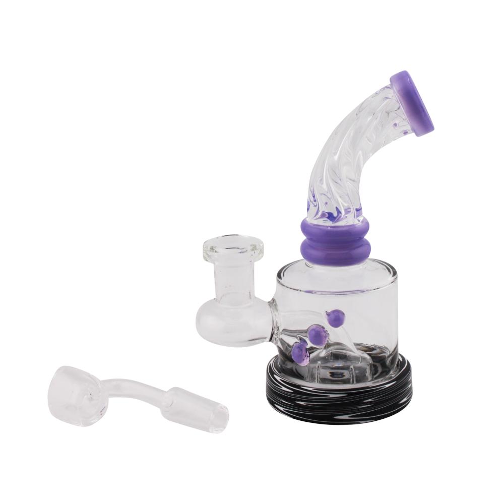Polar Bend Glass Hand Pipe-Purple
