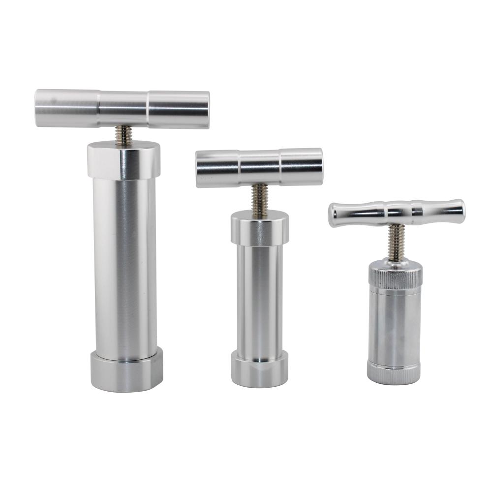 Press Pollen T Shape Big Heavy Duty Durable Metal Cylinder-Silver