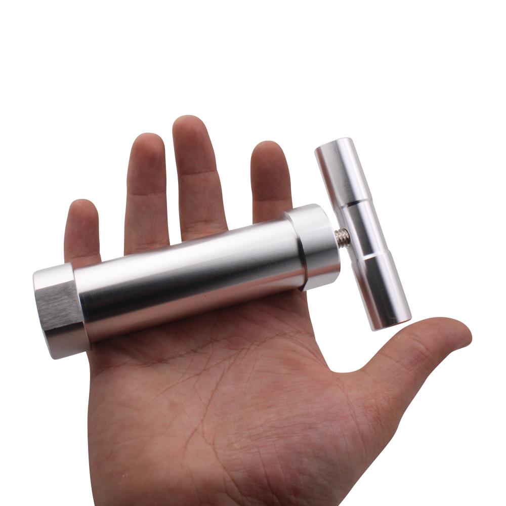 Press Pollen T Shape Big Heavy Duty Durable Metal Cylinder-Silver