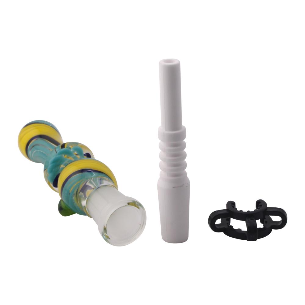 Prism Twist Small Glass Nectar Collector-Blue and Yellow