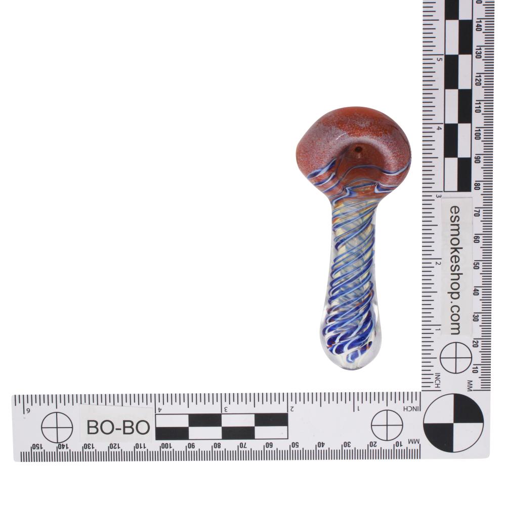 Pyro Twist Glass Hand Pipe-Brown and Blue