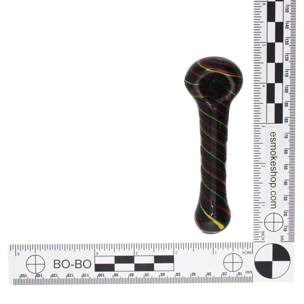 Racer Smoke Glass Hand Pipe-Black