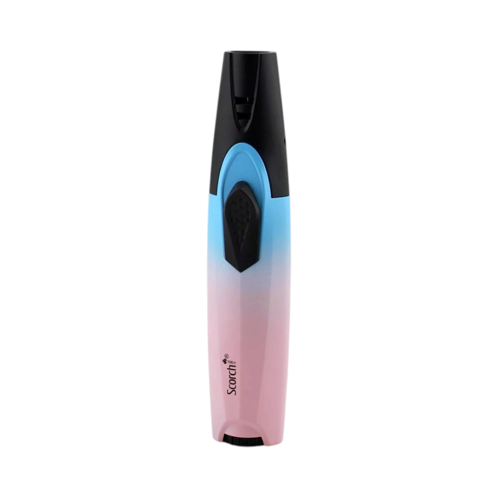 Rainbow Scorch Single Flame Torch Lighter-Pink and Blue