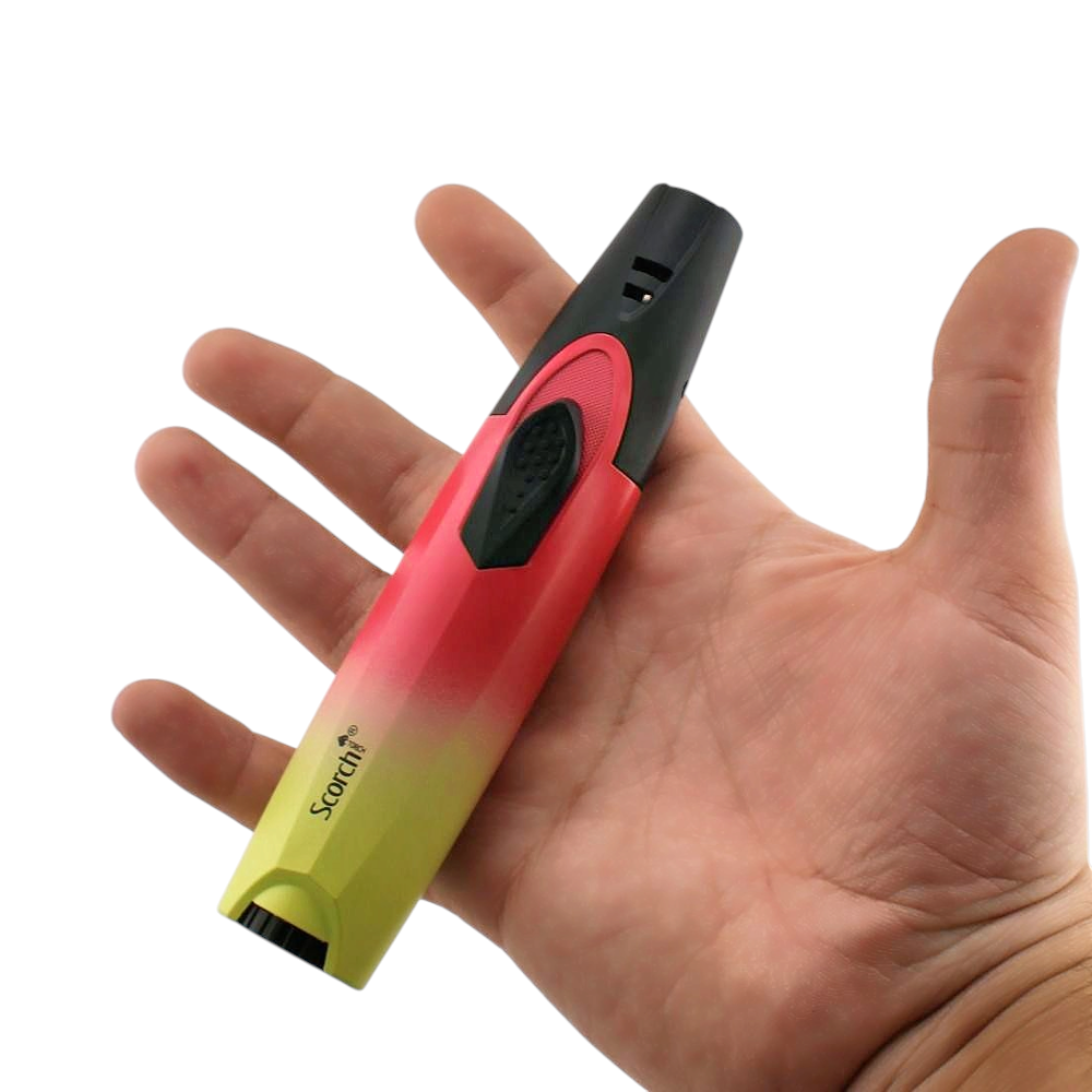Rainbow Scorch Single Flame Torch Lighter-Red and Yellow