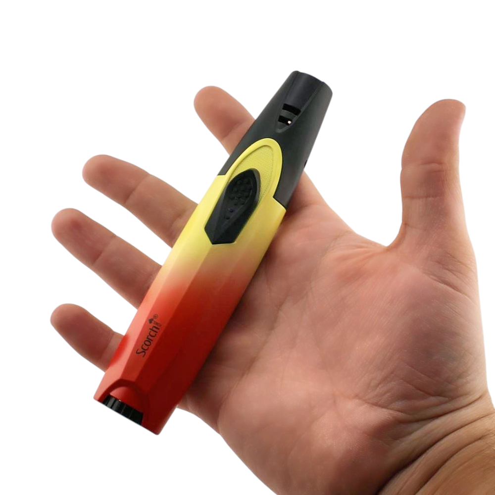 Rainbow Scorch Single Flame Torch Lighter-Yellow and Red