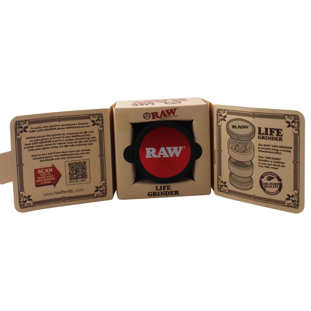 RAW Life Modular Grinder Aluminum-4 Piece-Red