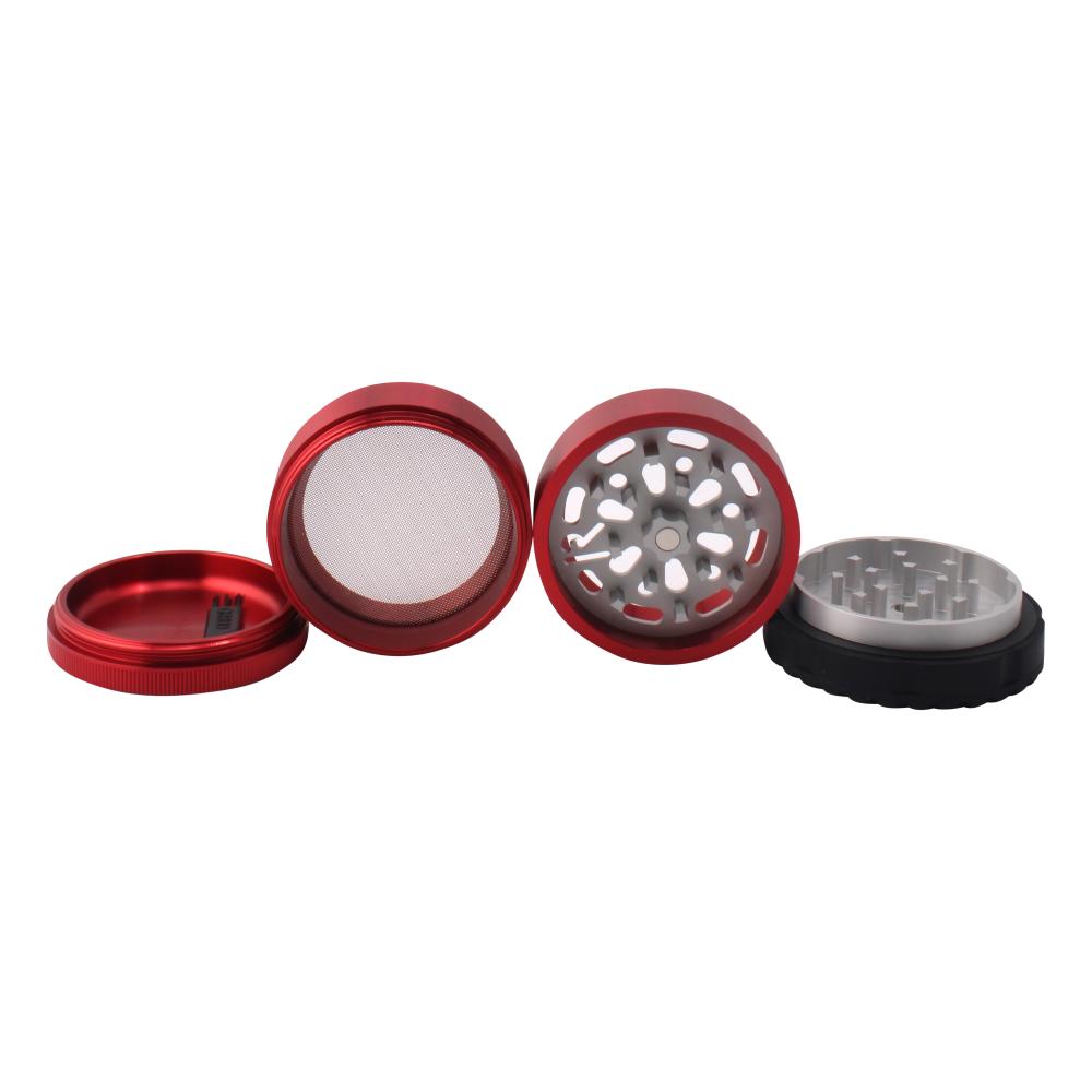 RAW Life Modular Grinder Aluminum-4 Piece-Red