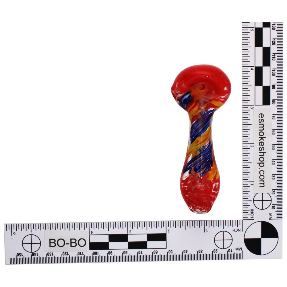 Rebel Glass Hand Pipe-Red