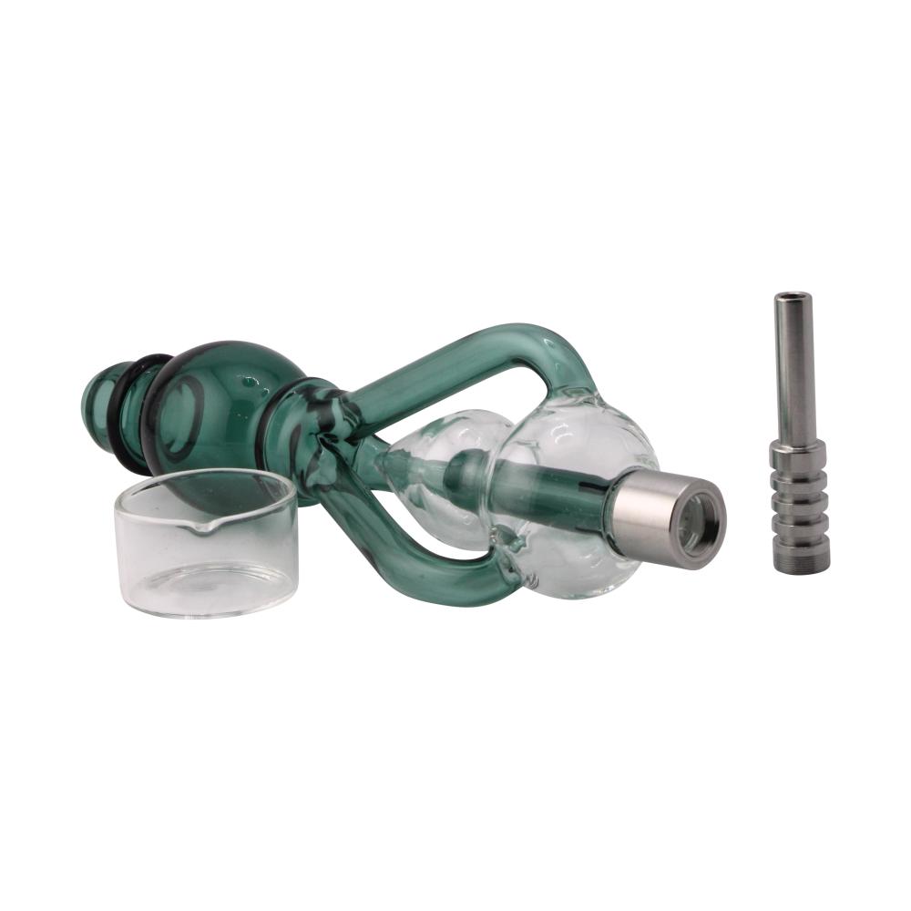 Recycler Glass Nectar Collector Set-Dark Green