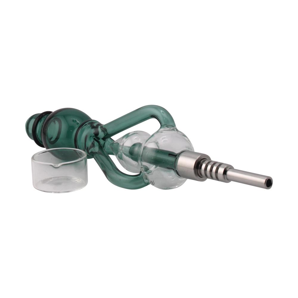 Recycler Glass Nectar Collector Set-Dark Green